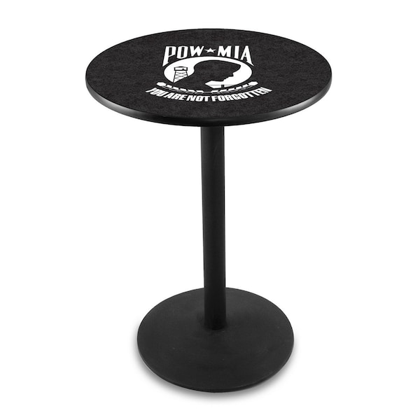 42" Blk Wrinkle POW/MIA Pub Table